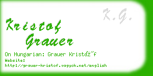 kristof grauer business card
